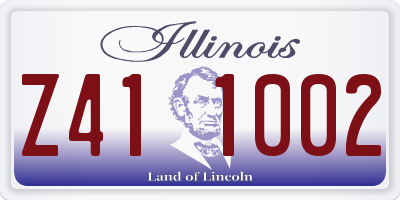 IL license plate Z411002