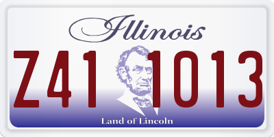 IL license plate Z411013