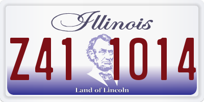 IL license plate Z411014