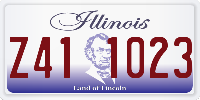 IL license plate Z411023