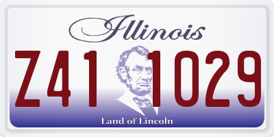 IL license plate Z411029