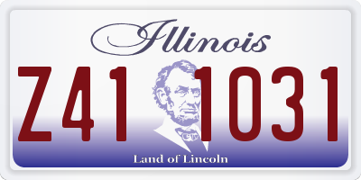 IL license plate Z411031
