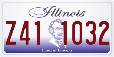 IL license plate Z411032
