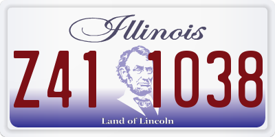 IL license plate Z411038
