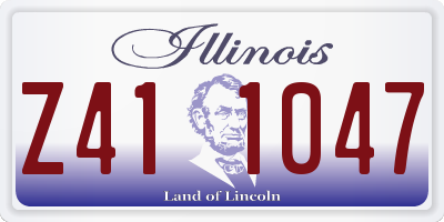 IL license plate Z411047