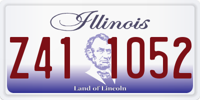 IL license plate Z411052