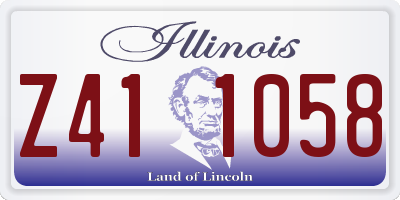 IL license plate Z411058