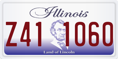 IL license plate Z411060