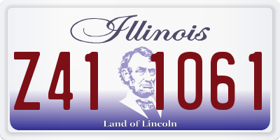 IL license plate Z411061