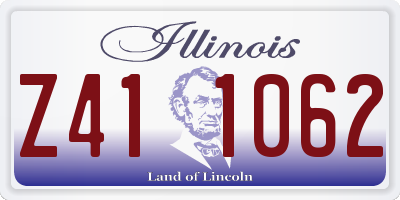 IL license plate Z411062