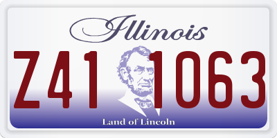 IL license plate Z411063