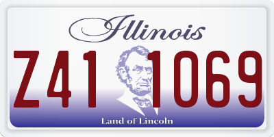 IL license plate Z411069