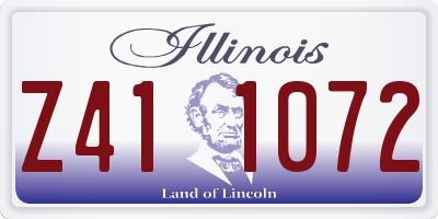 IL license plate Z411072
