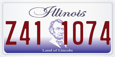 IL license plate Z411074
