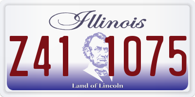IL license plate Z411075