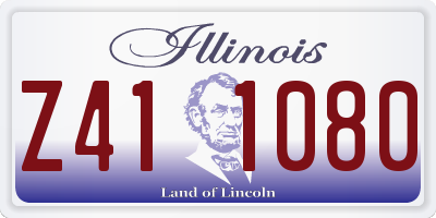 IL license plate Z411080