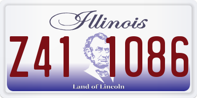 IL license plate Z411086