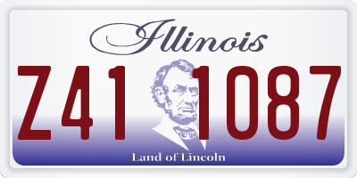 IL license plate Z411087