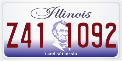 IL license plate Z411092