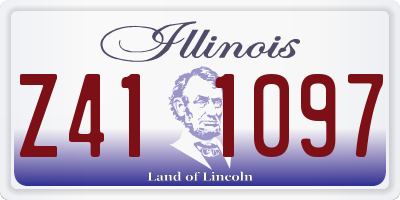IL license plate Z411097