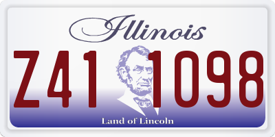 IL license plate Z411098