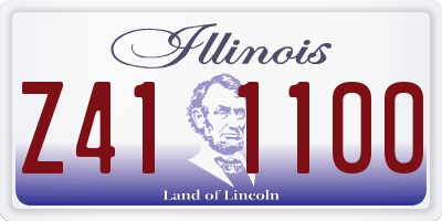IL license plate Z411100