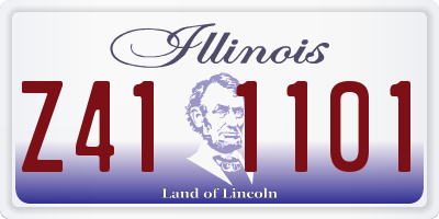 IL license plate Z411101