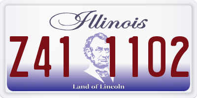 IL license plate Z411102