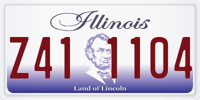 IL license plate Z411104