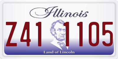 IL license plate Z411105