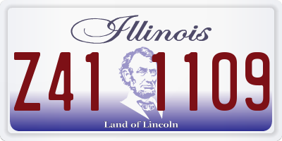 IL license plate Z411109