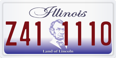 IL license plate Z411110