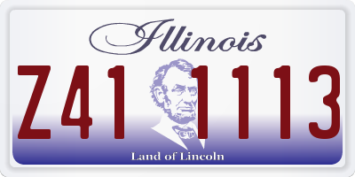 IL license plate Z411113