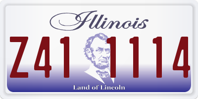 IL license plate Z411114