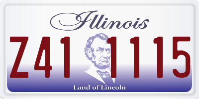 IL license plate Z411115