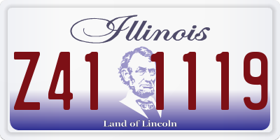 IL license plate Z411119