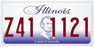 IL license plate Z411121