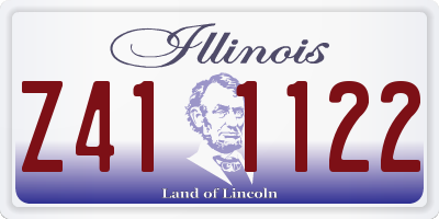 IL license plate Z411122