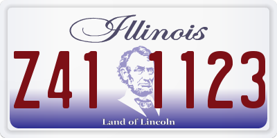 IL license plate Z411123