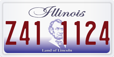 IL license plate Z411124