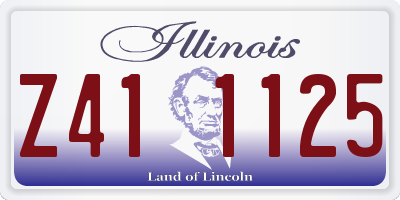 IL license plate Z411125