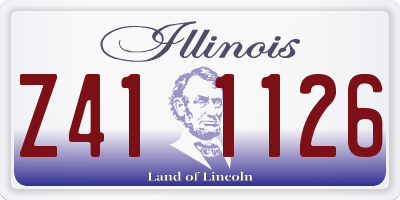IL license plate Z411126