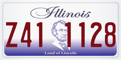 IL license plate Z411128