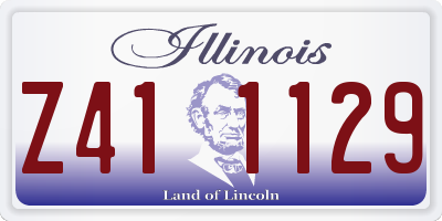 IL license plate Z411129