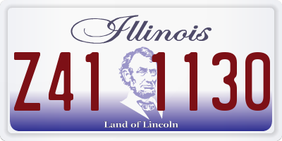 IL license plate Z411130
