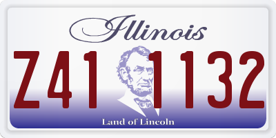 IL license plate Z411132
