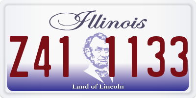 IL license plate Z411133