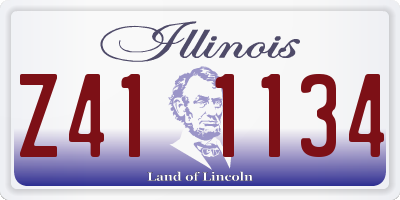 IL license plate Z411134