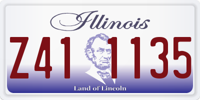 IL license plate Z411135