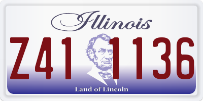 IL license plate Z411136